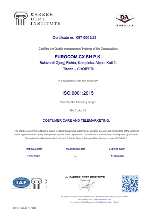 ISO Certification 