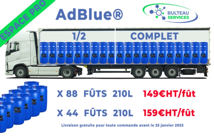 Tarif Livraison camion complet fûts 210L ADBLUE