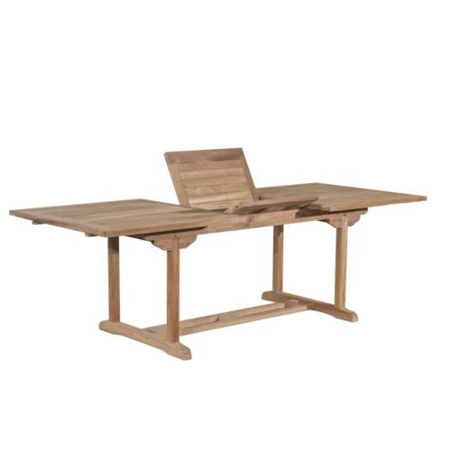 uitschuifbare tuintafel teak hout 